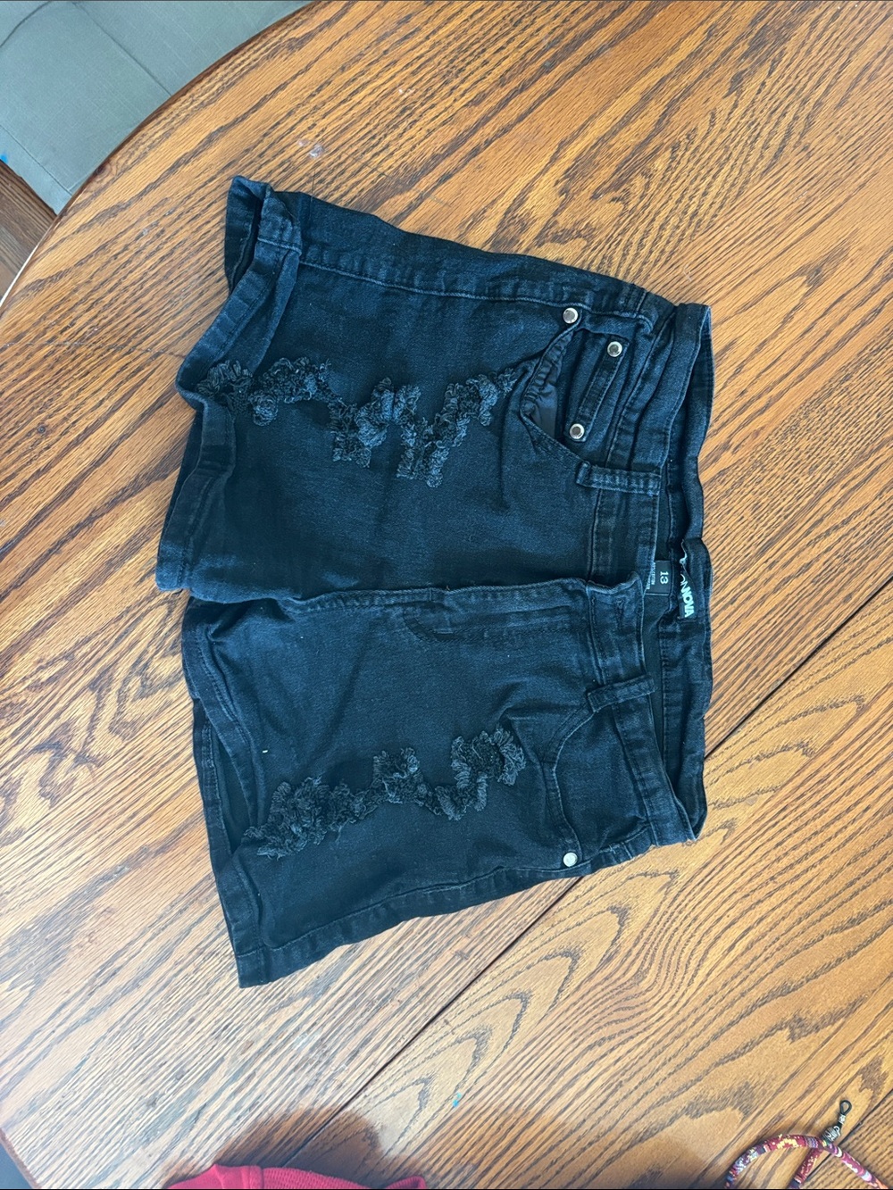 Fashion Nova Black Frayed Denim Shorts